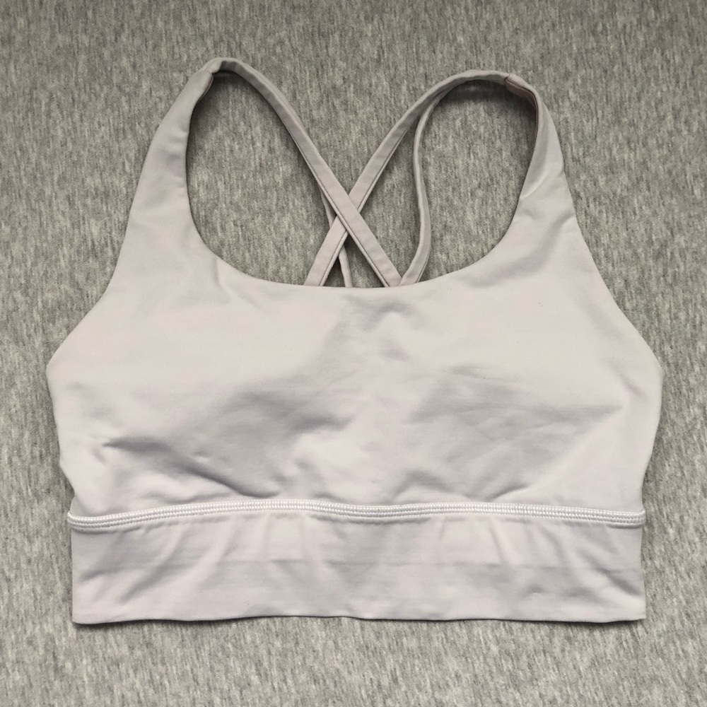 Lululemon Sports Bra Strappy Medium Support Sports Bra White Size: 6